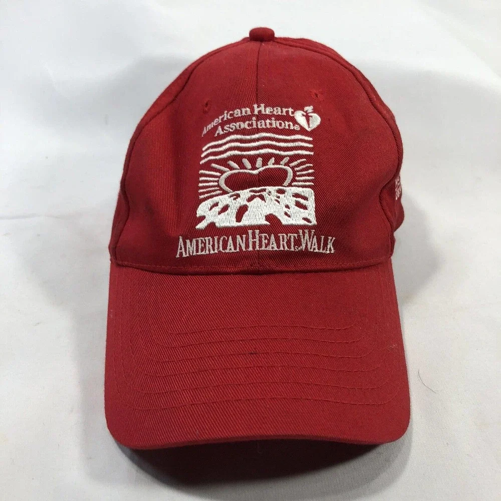 American Heart Association Heart Walk Hat Cap Snapback Red Fighting Back OSFM
